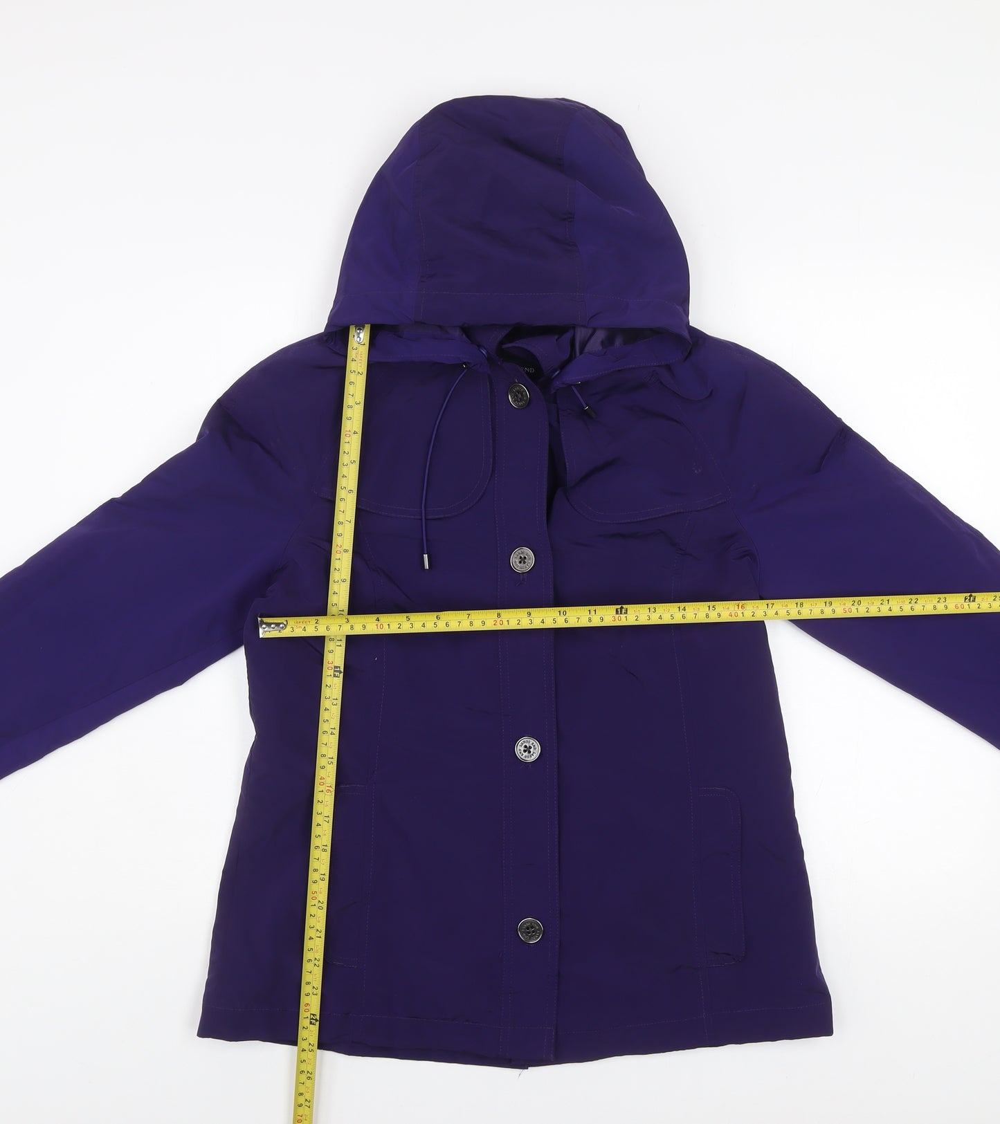 Lands' End Women's Purple Hooded Rain Jacket Size S