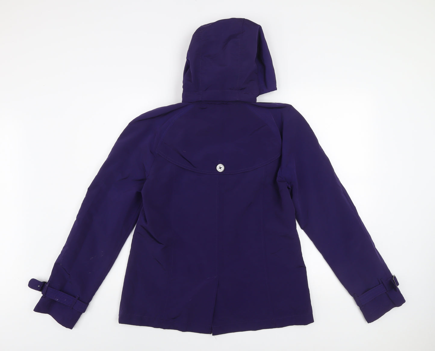 Lands' End Women's Purple Hooded Rain Jacket Size S