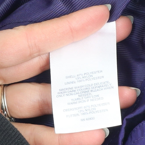 Lands' End Women's Purple Hooded Rain Jacket Size S