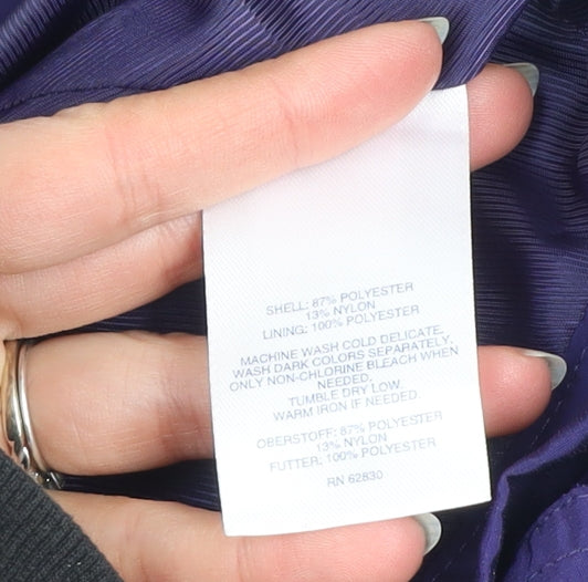Lands' End Women's Purple Hooded Rain Jacket Size S