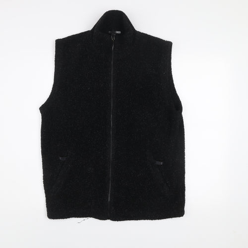 George Men’s Black Fleece Bodywarmer Gilet Waistcoat Size M