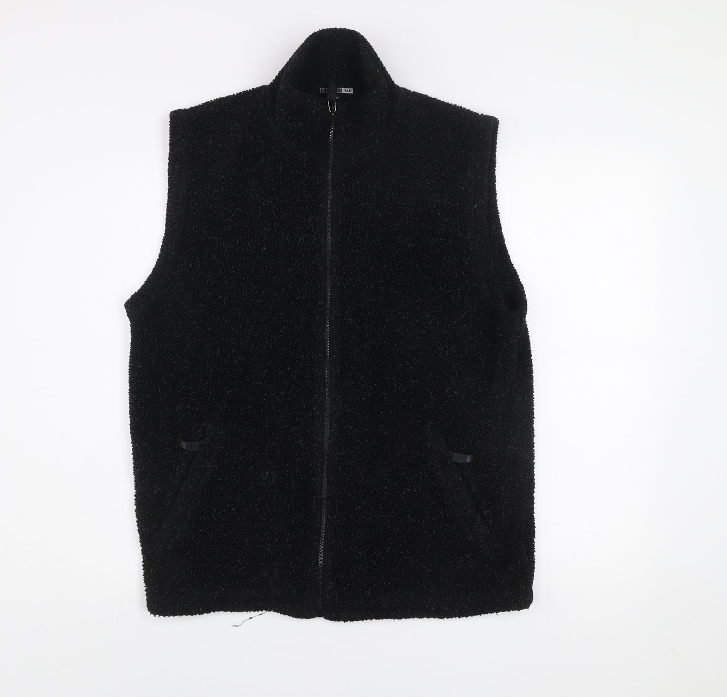 George Men’s Black Fleece Bodywarmer Gilet Waistcoat Size M