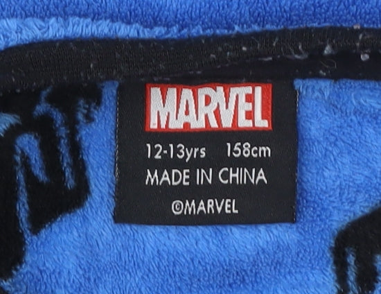 Marvel Boys Blue Black Panther Fleece Long Sleeve Pyjama Top 12-13 Years