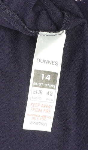 Dunnes Women’s Purple Butterfly Print Chiffon Blouse Size 14