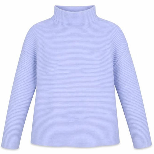 French Connection Women’s Blue Roll Neck Ribbed Knit Jumper Size S