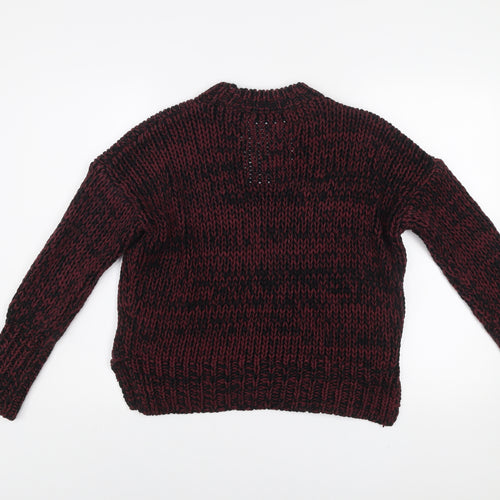Superdry Men's Red Chunky Knit Pullover Jumper Size S