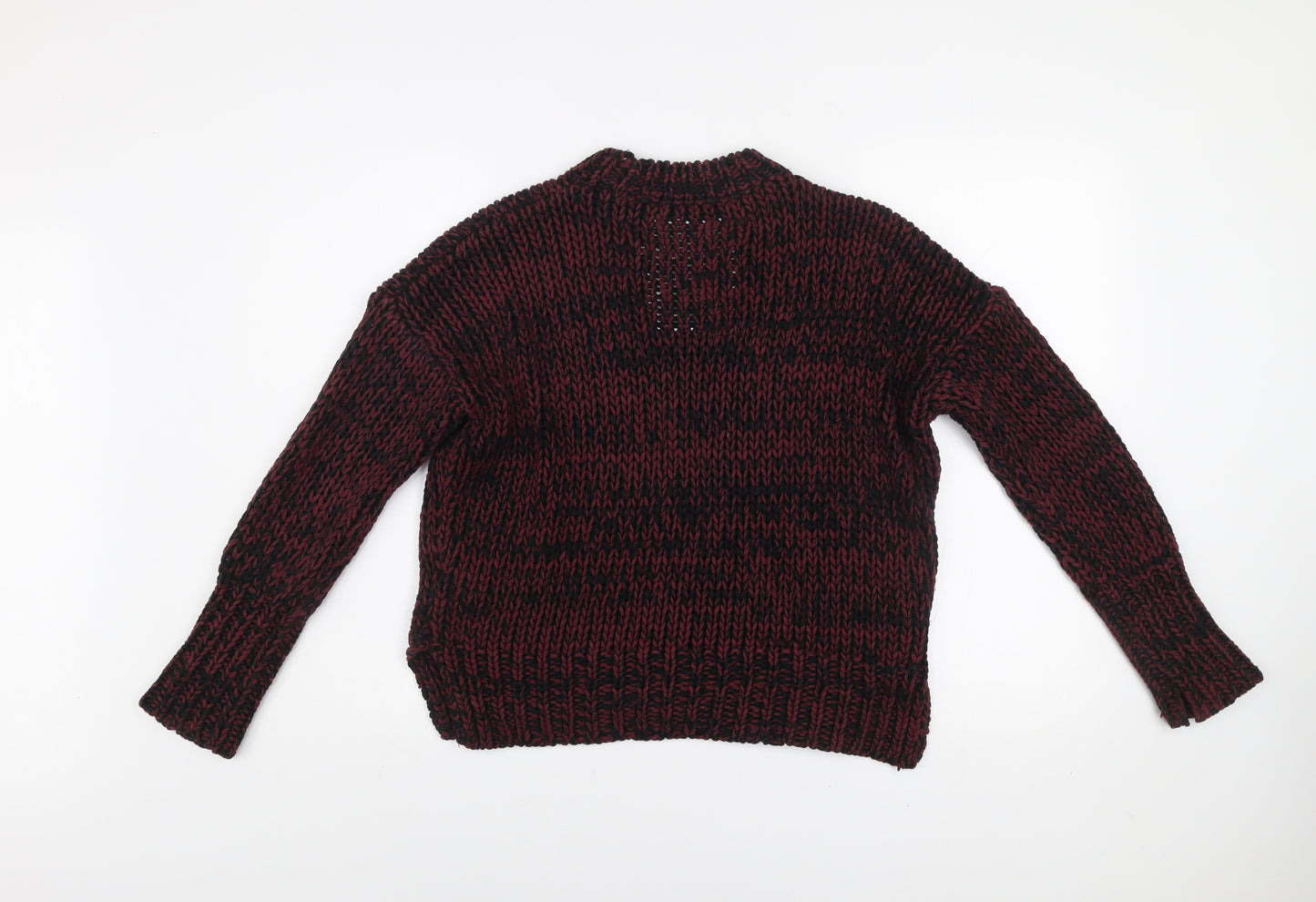 Superdry Men's Red Chunky Knit Pullover Jumper Size S