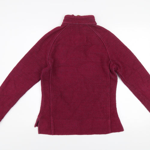 Weird Fish Women's Red 1/4 Zip Cotton Blend Pullover Sweatshirt Size 10