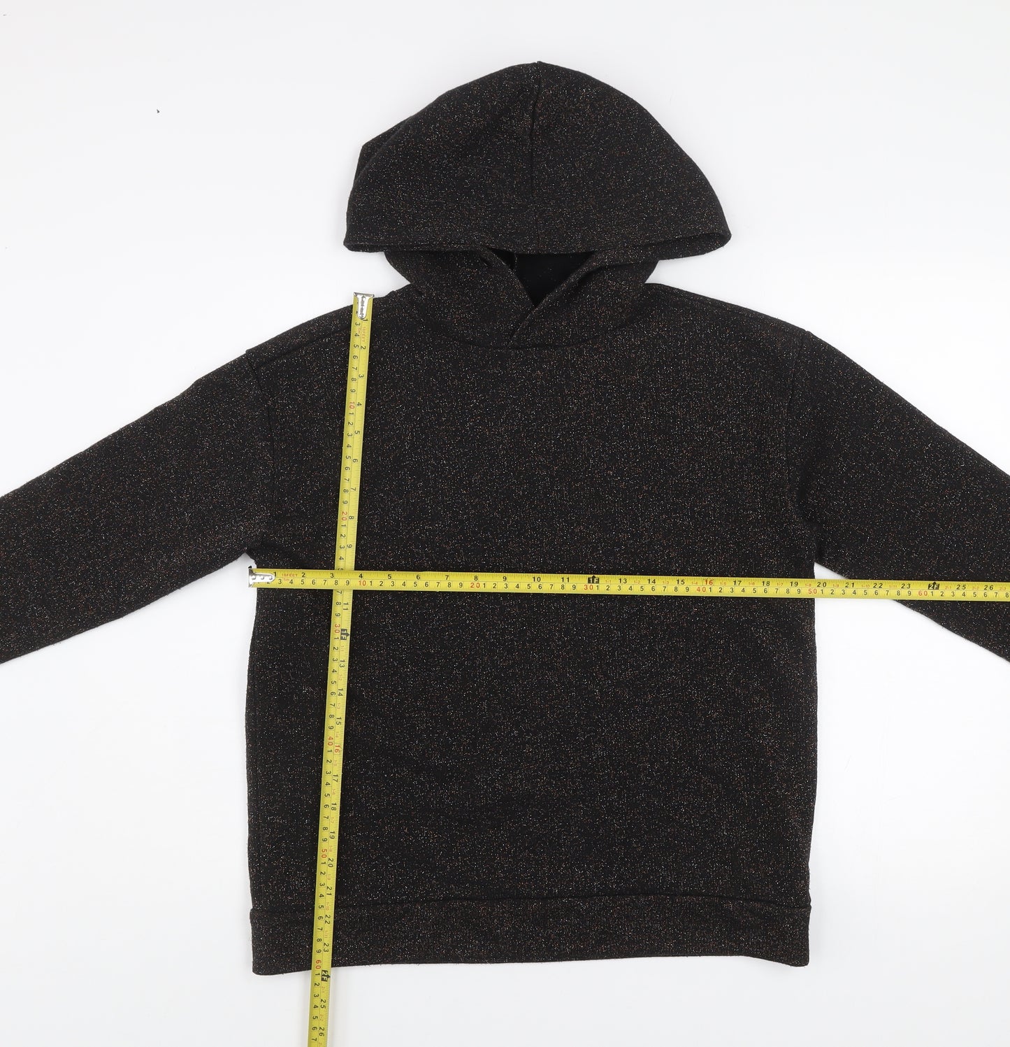 Soaked in Luxury Women's Black Sparkle Pullover Hoodie Size S