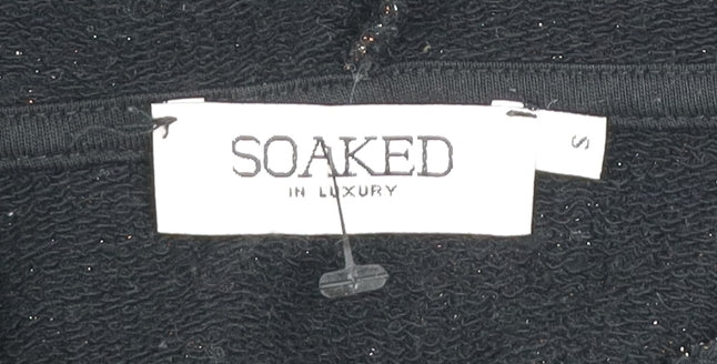 Soaked in Luxury Women's Black Sparkle Pullover Hoodie Size S