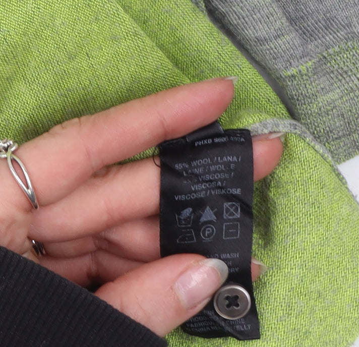 Paul Smith Women Grey Wool Viscose Short Sleeve Cardigan L