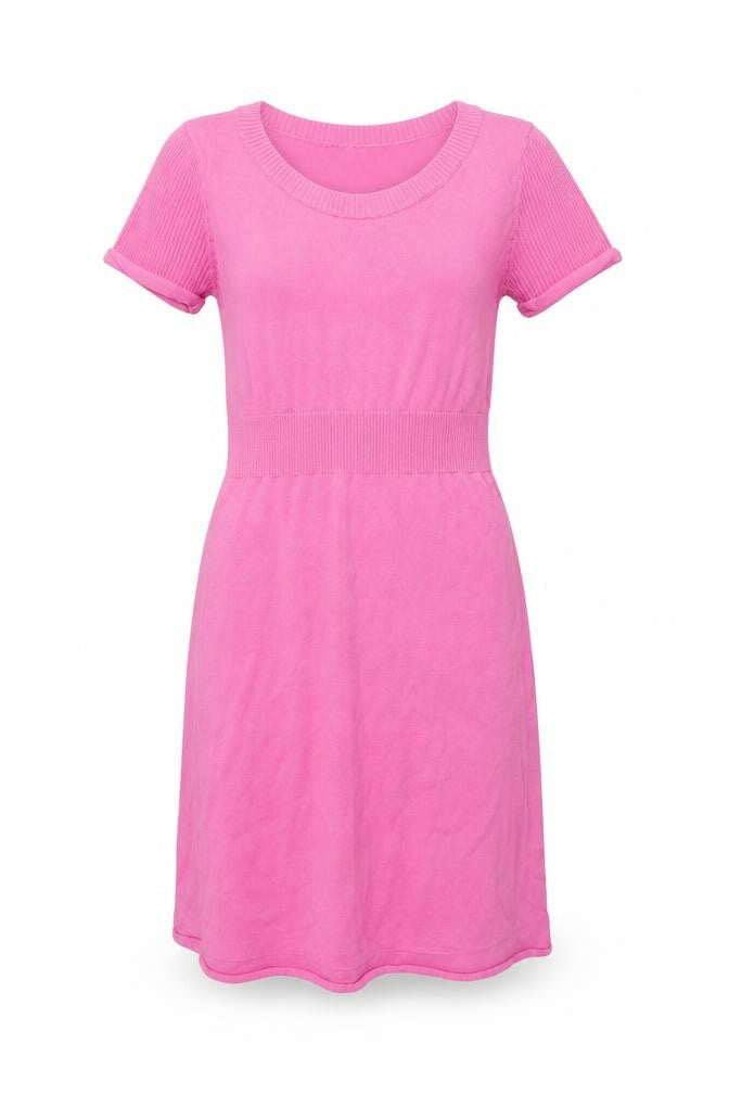 H&M Women’s Pink Cotton Knit Knee Length T-Shirt Dress Size 6
