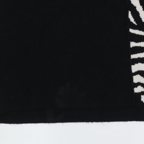 Morphy Art Group Women’s Black Zebra Knit Shift Dress Size S