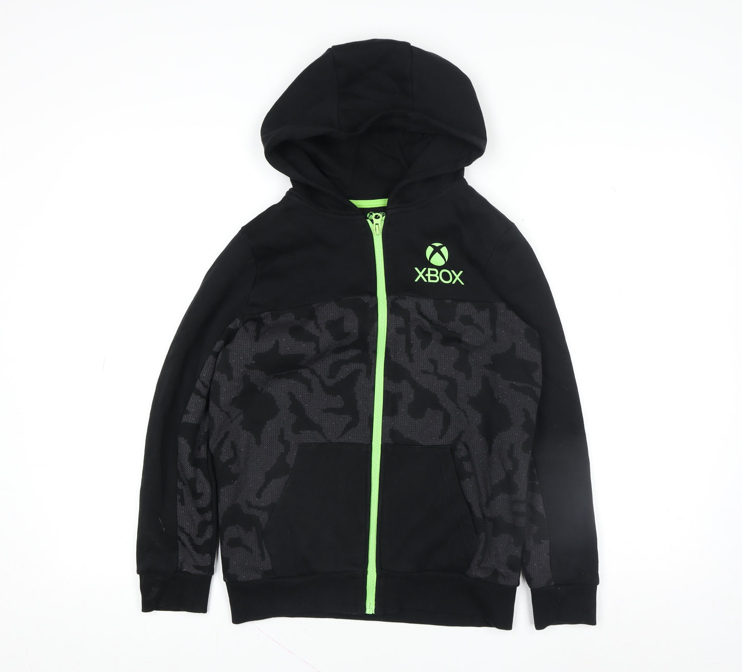 Xbox Boys Black Gaming Hoodie Jacket 10-11 Years Hooded Full Zip Logo