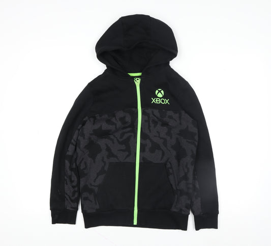 Xbox Boys Black Gaming Hoodie Jacket 10-11 Years Hooded Full Zip Logo