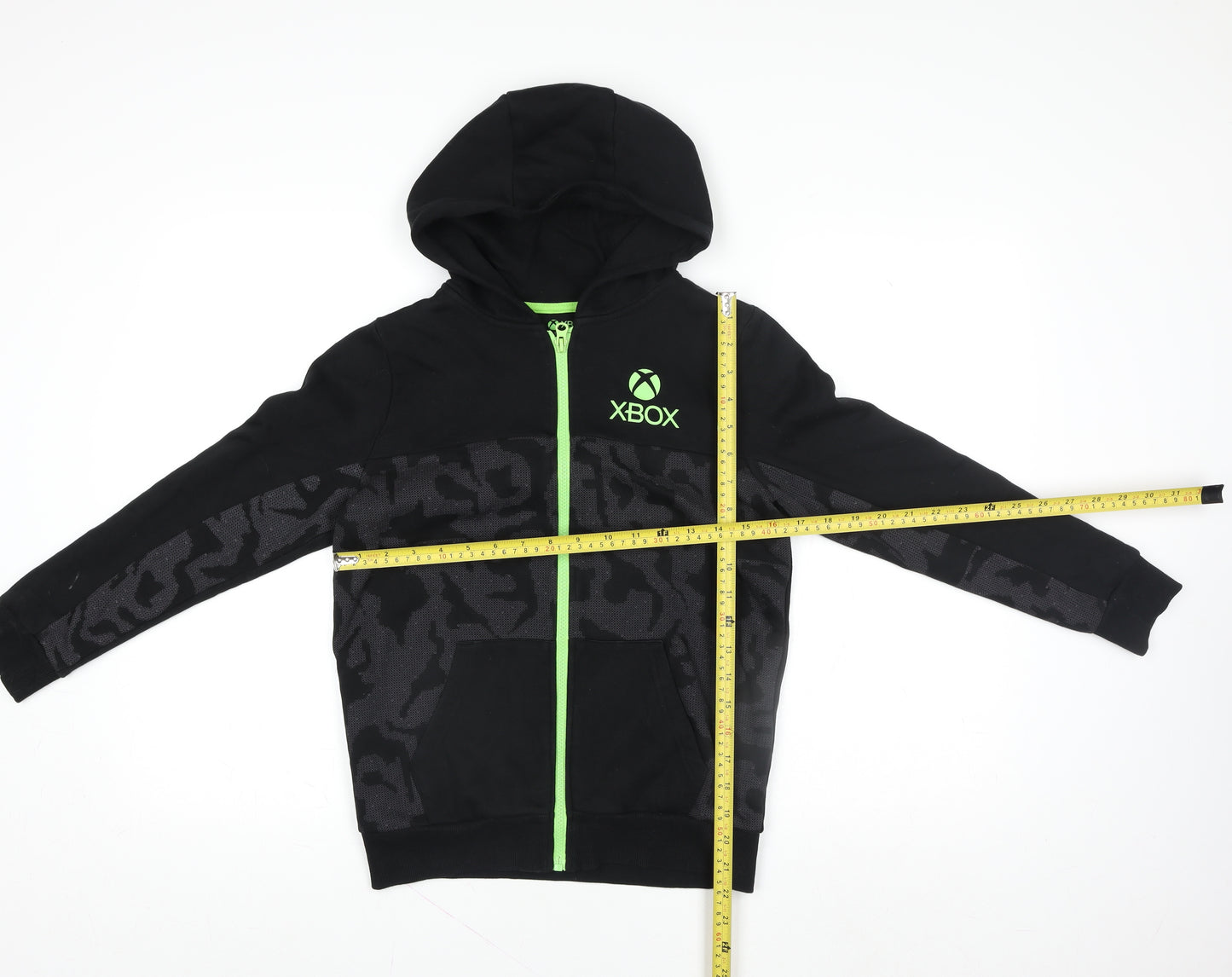 Xbox Boys Black Gaming Hoodie Jacket 10-11 Years Hooded Full Zip Logo