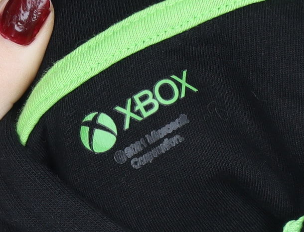 Xbox Boys Black Gaming Hoodie Jacket 10-11 Years Hooded Full Zip Logo