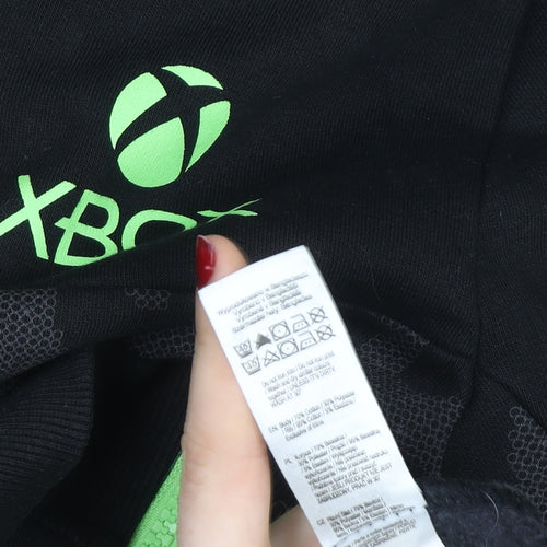 Xbox Boys Black Gaming Hoodie Jacket 10-11 Years Hooded Full Zip Logo
