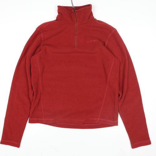 Brasher Men’s Red Fleece 1/4 Zip Pullover Sweatshirt Size S