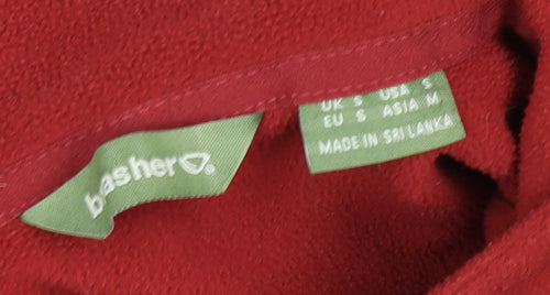 Brasher Men’s Red Fleece 1/4 Zip Pullover Sweatshirt Size S