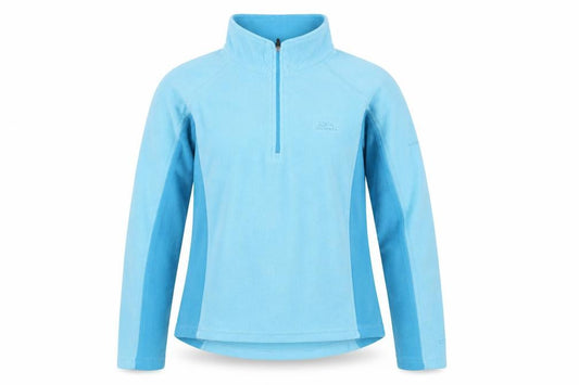 Front view of Trespass Women Blue L 1/2 Zip Fleece Pullover Sweatshirt Outdoor Hiking