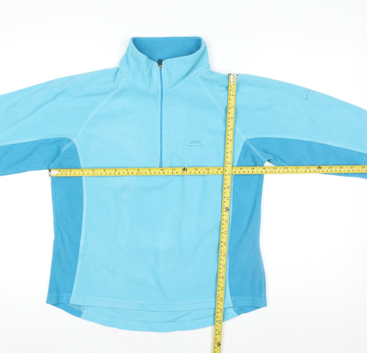 Trespass Women Blue L 1/2 Zip Fleece Pullover Sweatshirt Outdoor Hiking