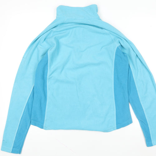 Trespass Women Blue L 1/2 Zip Fleece Pullover Sweatshirt Outdoor Hiking