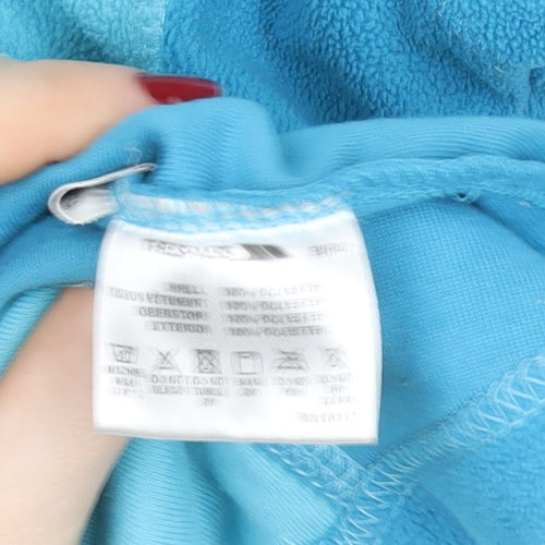 Trespass Women Blue L 1/2 Zip Fleece Pullover Sweatshirt Outdoor Hiking