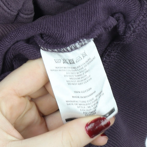 Lyle & Scott Men's Purple Pullover Hoodie Size L Cotton Logo