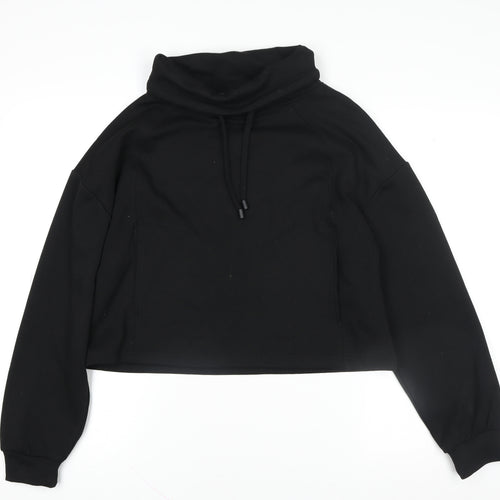 F&F Active Black Women's Small Funnel Neck Pullover Sweatshirt