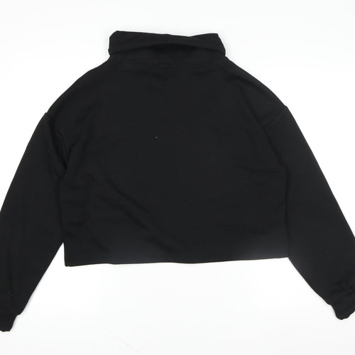 F&F Active Black Women's Small Funnel Neck Pullover Sweatshirt