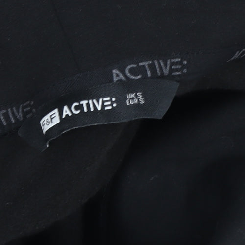 F&F Active Black Women's Small Funnel Neck Pullover Sweatshirt