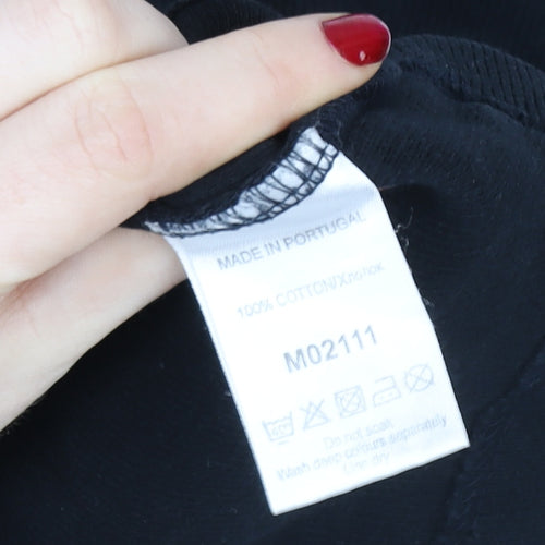 Next Men's Black Cotton V-Neck Pullover Jumper XL