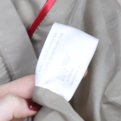 Klass Collection Womens Beige Hooded Rain Coat Size 12