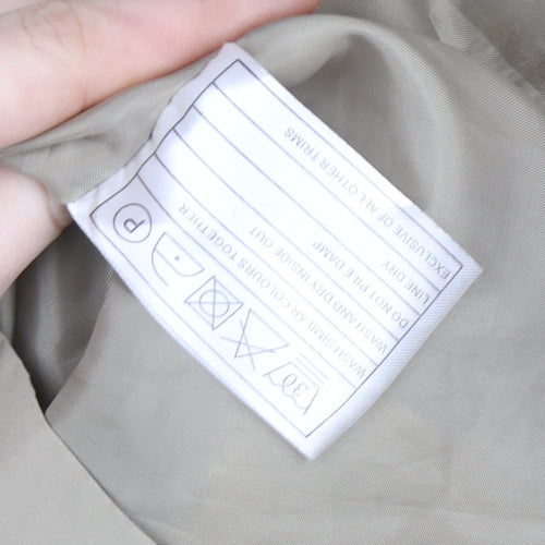 Klass Collection Womens Beige Hooded Rain Coat Size 12