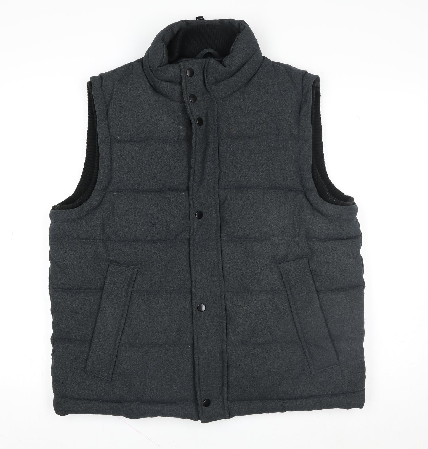 Kenneth Cole Reaction Men's Grey Puffer Waistcoat L Lined Casual