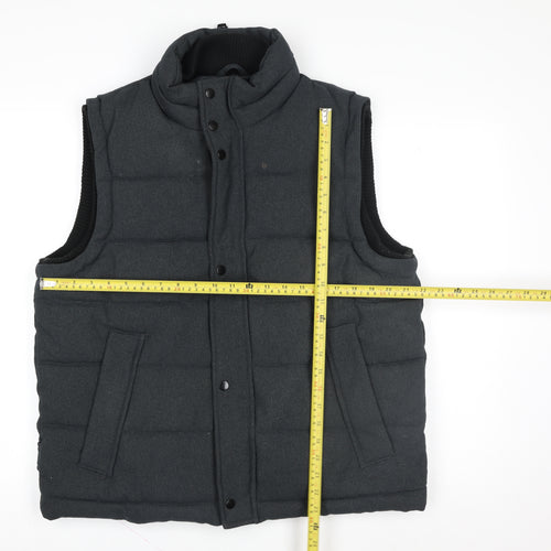 Kenneth Cole Reaction Men's Grey Puffer Waistcoat L Lined Casual