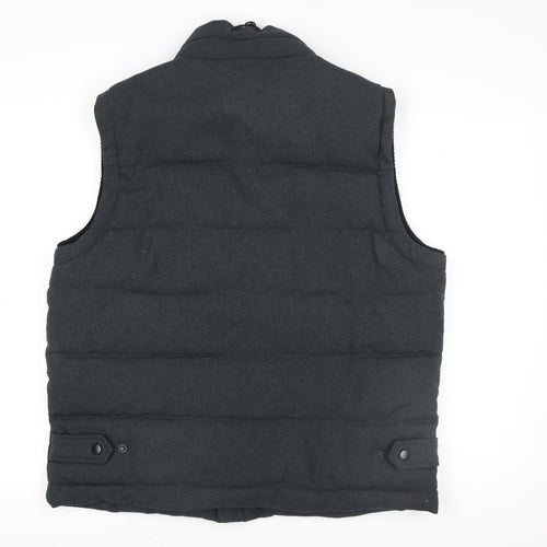 Kenneth Cole Reaction Men's Grey Puffer Waistcoat L Lined Casual
