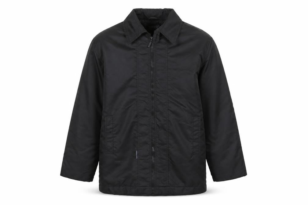 Front view of Hope Glory Men's Black M Quilted Nylon Jacket Full Zip Lined