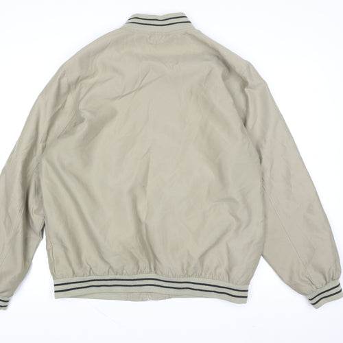 Pegasus Men’s Beige Bomber Jacket M 40in Full Zip Classic Casual