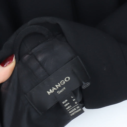 Mango Women Black Size 10 Shawl Lapel Tuxedo Blazer