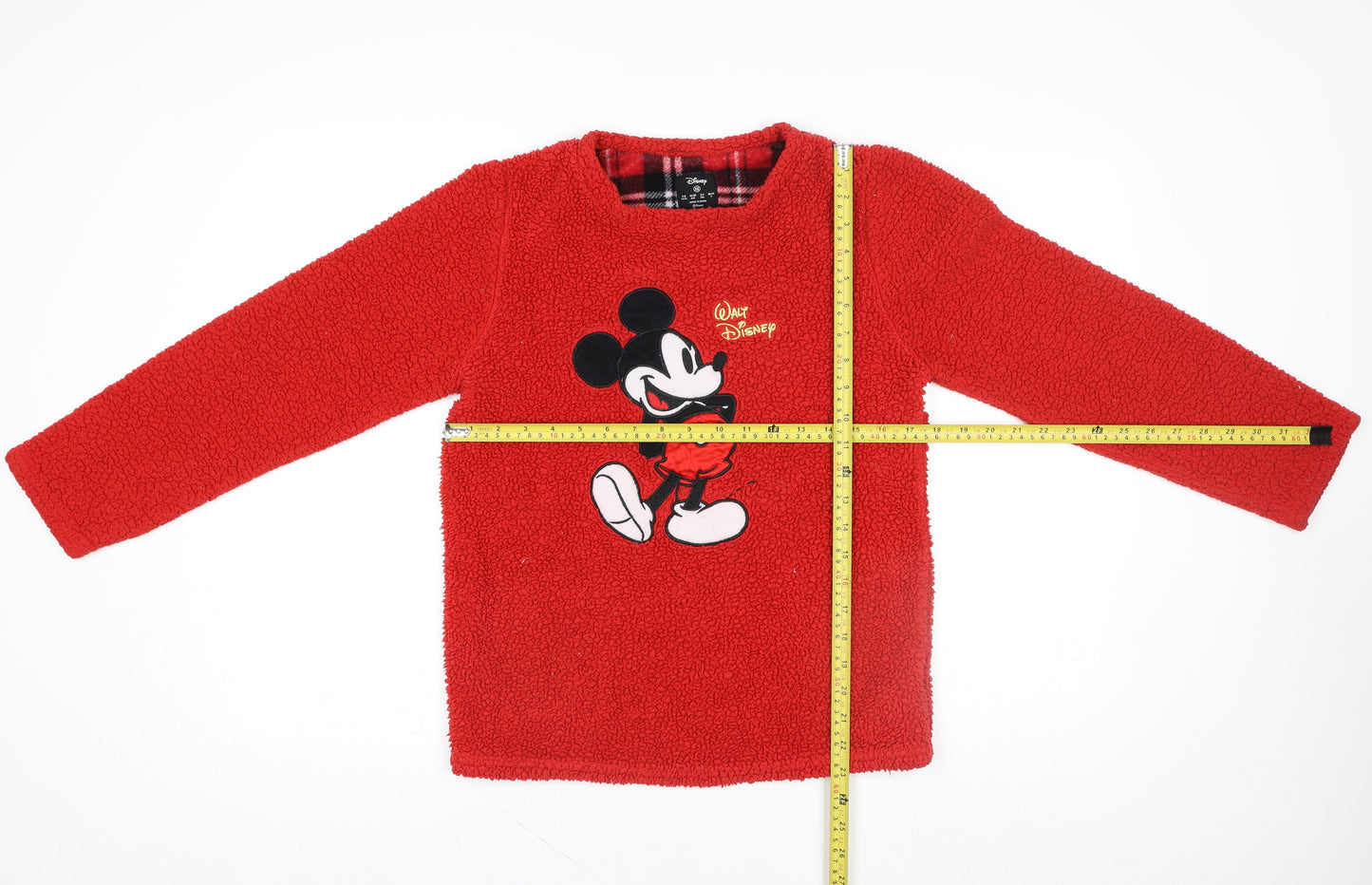 Disney Women’s Red Fleece Mickey Mouse Pyjama Top XS