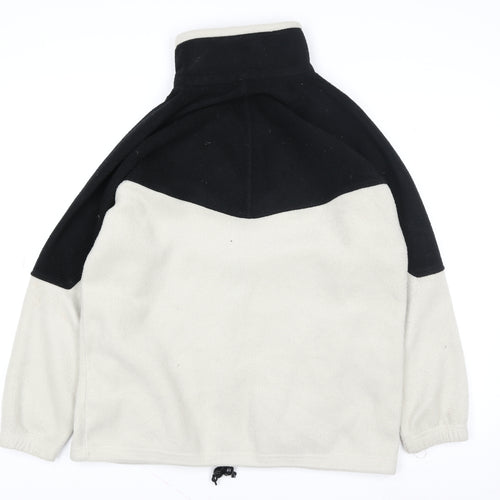 PARMOUR Sport Women's Beige Black Fleece Full Zip Jacket Size L