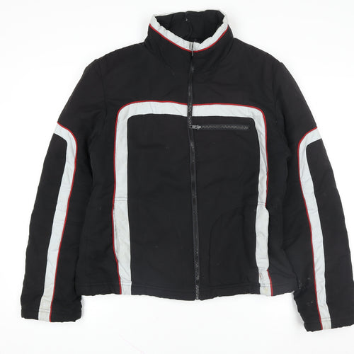 Authentic Style Men's Black XL Motorcycle Jacket Padded Full Zip
