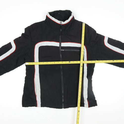 Authentic Style Men's Black XL Motorcycle Jacket Padded Full Zip