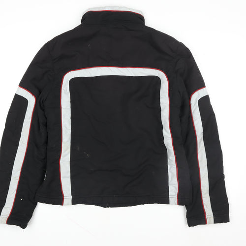Authentic Style Men's Black XL Motorcycle Jacket Padded Full Zip