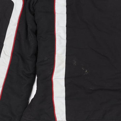 Authentic Style Men's Black XL Motorcycle Jacket Padded Full Zip