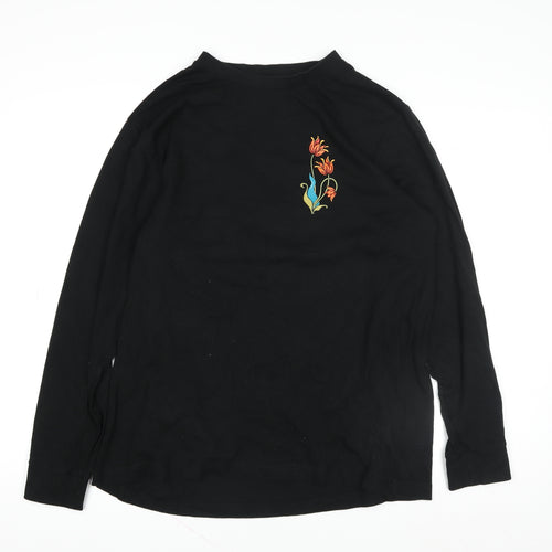 Mister Tee Unisex Black Long Sleeve Cotton Graphic T-Shirt L