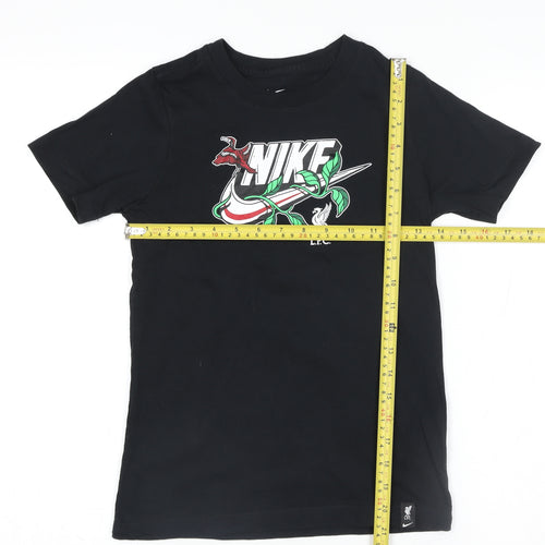 Nike Boys Black Liverpool FC LFC Graphic Regular Fit T-Shirt Size S