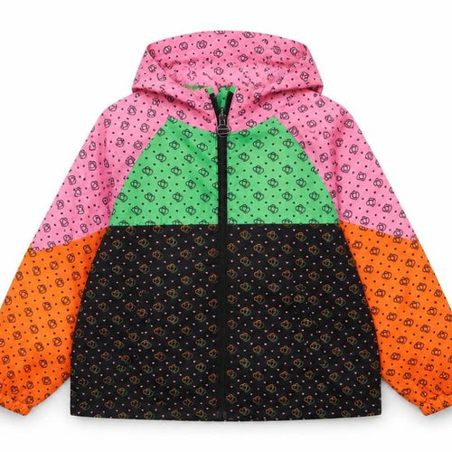 Next Girls Multicoloured Heart Print Hooded Windbreaker Jacket 7 Years